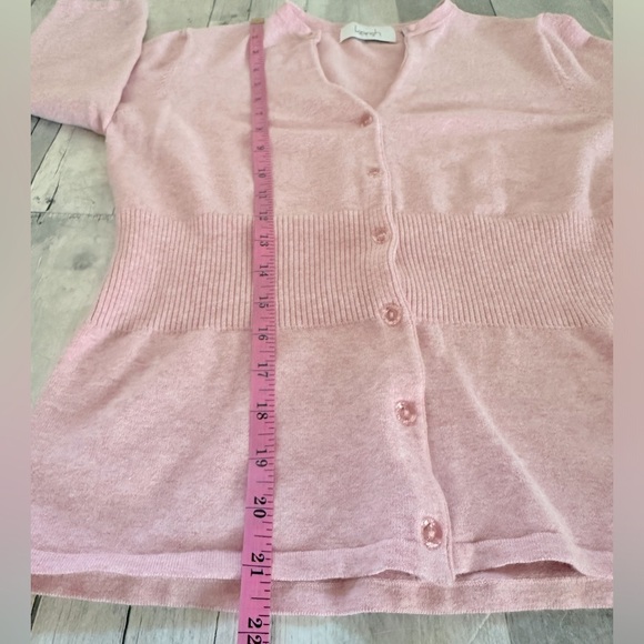 Kersh Size M Pink 3/4 Sleeve Cardigan Sweater M - Picture 5 of 8